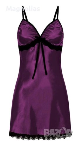 НОЩНА РОКЛЯ ОТ КОПРИЕН САТЕН БЕЗ РЪКАВИ НОЩНИЦА С V-ОБРАЗНО ДЕКОЛТЕ , снимка 2 - Други - 41589347