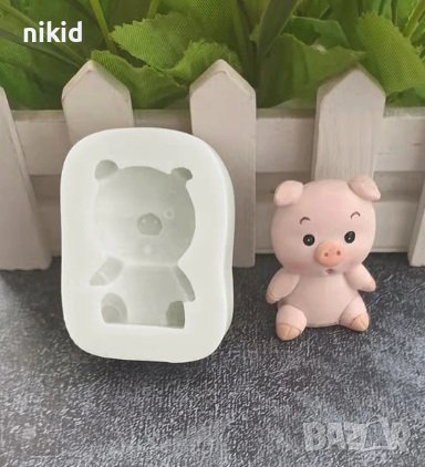 право прасе прасенце силиконов молд форма фондан шоколад гипс декор 