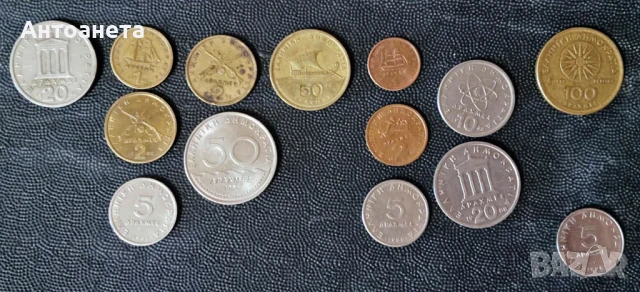 Гръцки монети, 1980 -1998, от обръщение