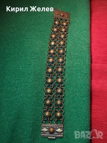 19 ВЕК ВЪЗРОЖДЕНСКА БРОНЗОВА ЕТНОГРАФСКА ГРИВНА РЪЧНА МАЙСТОРСКА СТАРА ИЗРАБОТКА НАКИТ УНИКАТ 27123, снимка 4 - Антикварни и старинни предмети - 36060617