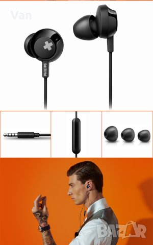 Слушалки Philips Bass+  хендсфри, снимка 4 - Слушалки и портативни колонки - 40419826