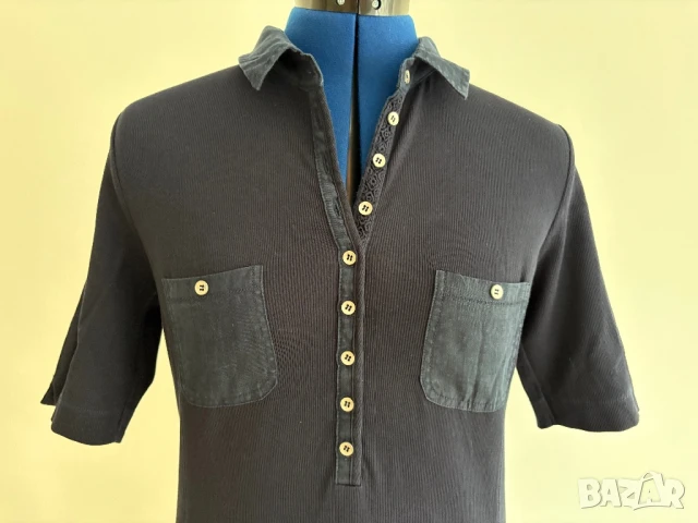 Тъмносиня рокля Uno Due, размер М, снимка 3 - Рокли - 51096562