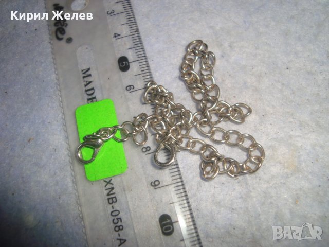 СТАРА ВЕРИЖКА СТОМАНЕНА ПОСРЕБРЕНА - ЛАНЧЕ СИНДЖИРЧЕ КЮСТЕК 29086, снимка 4 - Колиета, медальони, синджири - 37793283