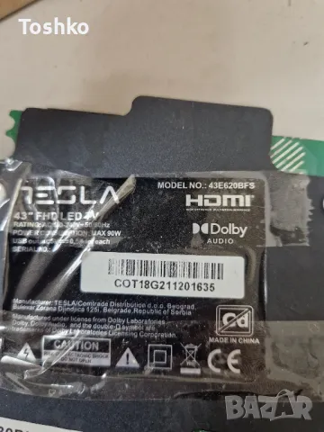 TESLA 43E620BFS MAIN BOARD EL.MT6683-FG75 TCON BOARD CC430LV2D PANEL CX430DLEDM LE-43T3, снимка 3 - Части и Платки - 50316723