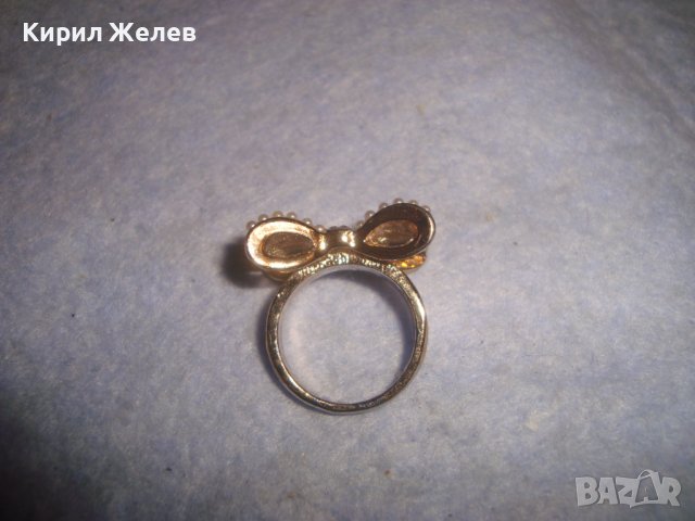 КРАСИВ ПОЗЛАТЕН КРИСТАЛЕН ФЕШЪН АРТ ПРЪСТЕН - ПАПИЙОНКА ПАНДЕЛКА 18804, снимка 8 - Пръстени - 37442798