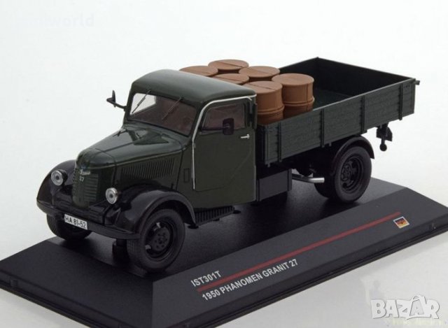 Phänomen Granit 27 1950 Donkergroen - мащаб 1:43 на IST Models модела е нов в PVC дисплей-кейс, снимка 6 - Колекции - 27490713