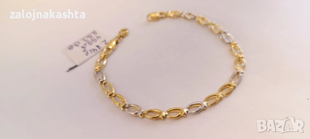 Нова-Златна гривна-2,74гр/14кр, снимка 6 - Гривни - 52732432