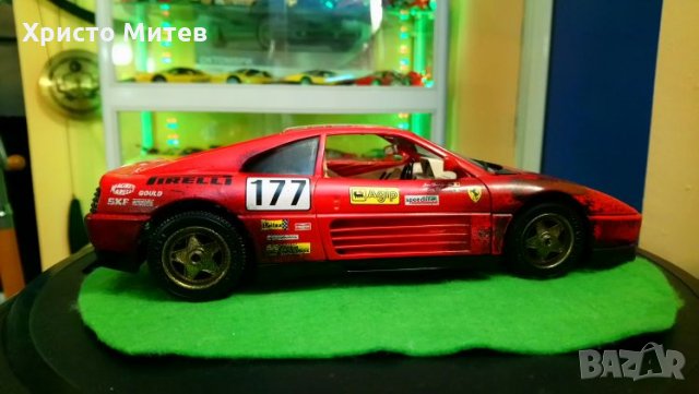 Метална количка Ferrari 348 race 1 :18 Bburago 1989 г., снимка 4 - Колекции - 24629196