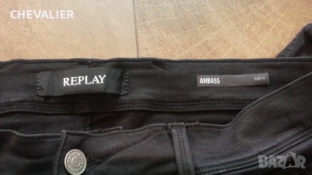 REPLAY M914Y.000.8366197 HYPERFLEX SLIM FIT ANBASS JEANS размер 32/32 еластични дънки 22-59, снимка 14 - Дънки - 43543948