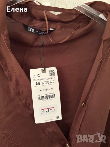 Нова сатинирана риза Зара , снимка 2 - Ризи - 51565782