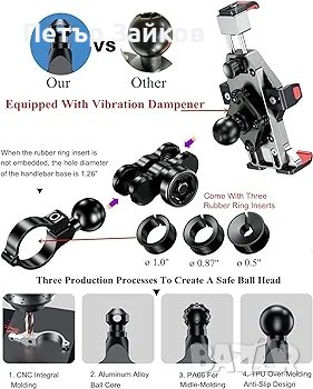 стойка за  мобилен телефон за мотоциклет

, снимка 2 - Аксесоари и консумативи - 42955527