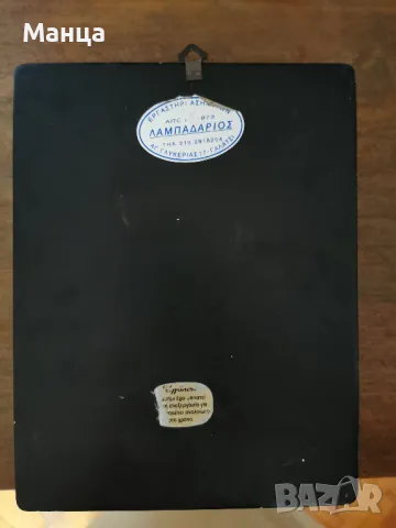 Гръцка сребърна икона Михаил и Гавраил, снимка 2 - Антикварни и старинни предмети - 49740115