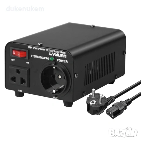 Трансформатор за напрежение 500VA/500W,  110V-220V, тороидален конвертор