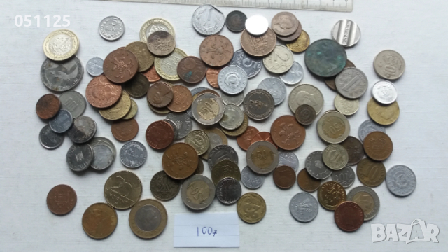 лот от 100 броя чуждестранни монети, снимка 2 - Нумизматика и бонистика - 52922775