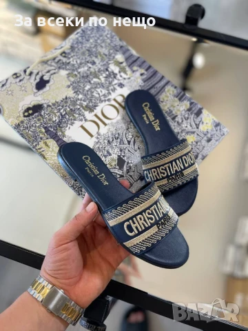 Christian Dior Дамски Ниски Летни Ежедневни Чехли Кристиян Диор - 2 Налични Цвята Код E633, снимка 6 - Чехли - 51001222