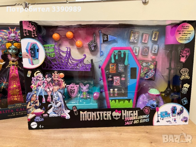 Комплект мебели за кукли, Monster High, страховито студио, многоцветен, снимка 12 - Кукли - 53410916