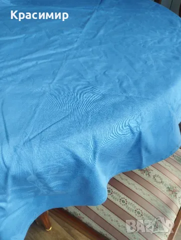 Памучна покривка в овална форма Жакардови маслинови клончета 👉156 х 200 см