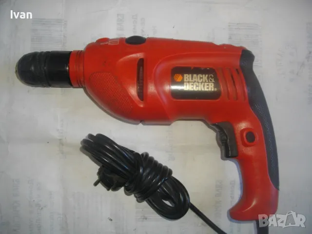 АНГЛИЙСКА ОРИГИНАЛНА БЛЕК ДЕКЕР 710 ВАТА ЕЛЕКТРИЧЕСКА УДАРНА БОРМАШИНА ДРЕЛКА BLACK DECKER KR700CRE, снимка 2 - Бормашини - 48465266