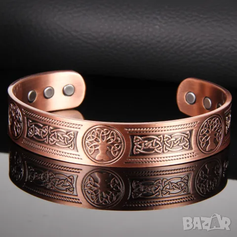 Медна магнитна гривна Дървото на живота