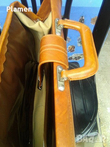 Българска кожена голяма пътна чанта, снимка 8 - Други ценни предмети - 38330762