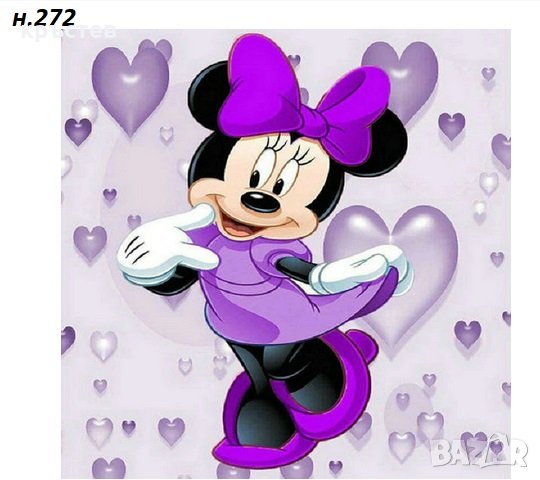Диамантен гоблен с Мини маус , размер 30/30
