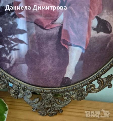 Рамка/картина от бронз/месинг с изображение на момче, снимка 5 - Други ценни предмети - 51020714