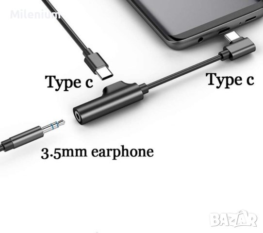 USB Type-C към 3.5 мм жак адаптер, снимка 3 - USB кабели - 43820646