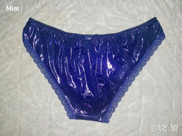 3XL Сатенена бикина в лилаво имитираща лак 