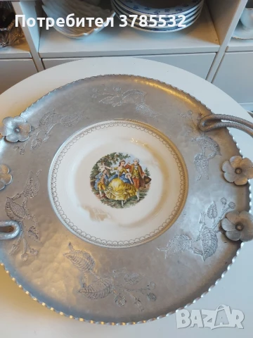 Поднос Limoges , снимка 3 - Антикварни и старинни предмети - 50679050