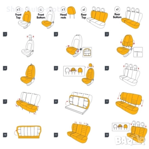 К-т Луксозна Тапицерия Automat-OTOM, Tекстил с еко кожа,COMFORT LINE Design,Бежово-Черна с бежов шев, снимка 10 - Аксесоари и консумативи - 52790876