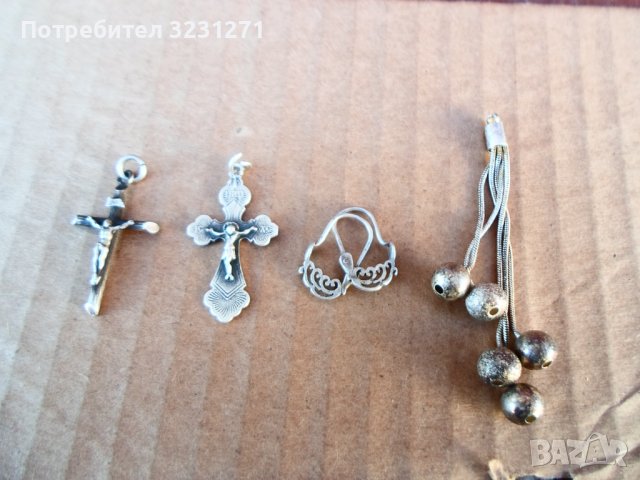 Лот Старинни Бижута/Кръстове,Обеци,Тасел/Антикварни