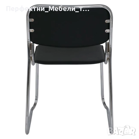 Икономични посетителски офис столове -хромирана конструкция,еко кожа