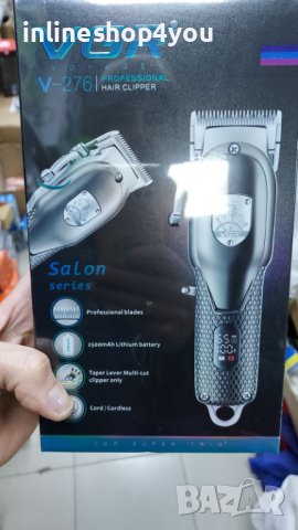Машинка за професионално подстригване VGR, четка и гребен, метален корпус, 6 решетки, автономност 25, снимка 4 - Електрически самобръсначки - 44102147