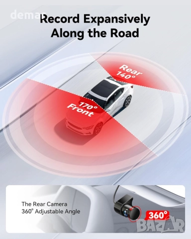 REDTIGER 4K Двойна видеорегистраторна камера, STARVIS 2 сензор, 128GB, снимка 3 - Аксесоари и консумативи - 52972699