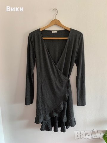 Сива красива рокля, снимка 6 - Рокли - 26877324