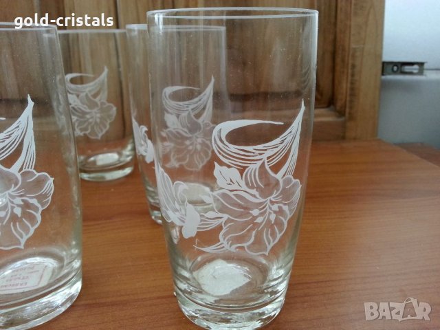 Ретро стъклени чаши , снимка 6 - Антикварни и старинни предмети - 33484079