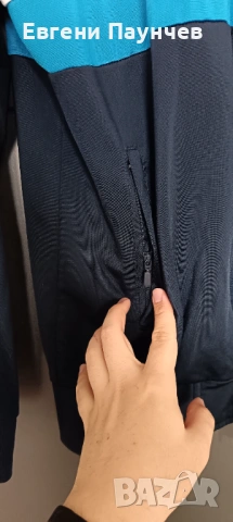 Adidas мъжко горнище с цип в тъмно син цвят , снимка 6 - Спортни дрехи, екипи - 53478422