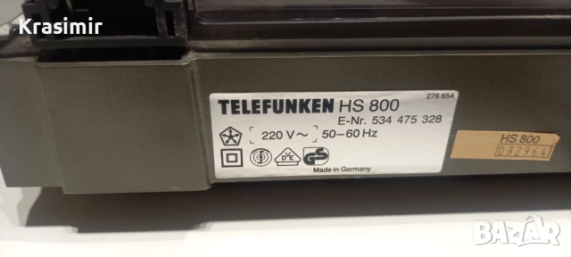 Telefunken HS 800 – автоматичен грамофон, снимка 7 - Грамофони - 51828254