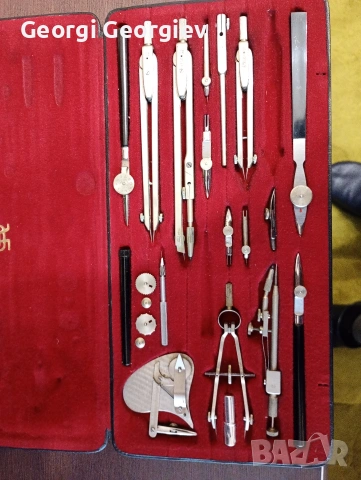 чертожни прибори, снимка 2 - Антикварни и старинни предмети - 53260254