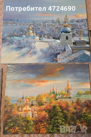 Продавам две картини "Зимна и Елена приказка", снимка 3 - Картини - 53607953