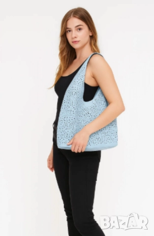 Стилна дамска чанта с вътрешен несесер, снимка 12 - Чанти - 52094022