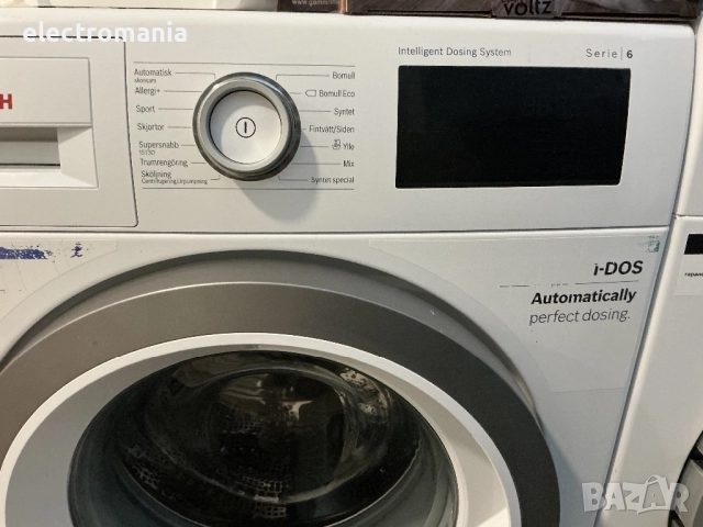 пералня Bosch Serie 6 iDos WAT2869SSN/43 9кг, снимка 3 - Перални - 52391259