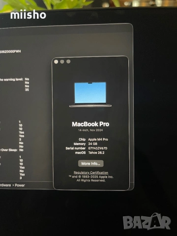 Macbook Pro M4 Pro chip 24GB RAM/512GB SSD, снимка 10 - Лаптопи за работа - 53411504