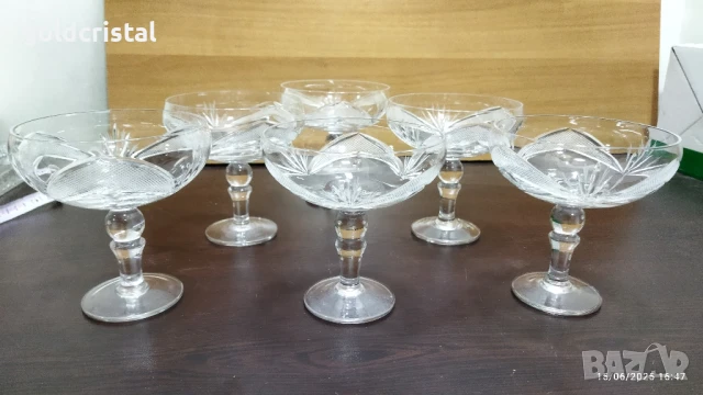 кристални чаши серия рамона, снимка 10 - Антикварни и старинни предмети - 13826122