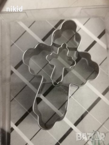 3D кръст с дупка метална форма резец за сладки тесто фондан пита кръщене торта украса, снимка 2 - Форми - 39348347