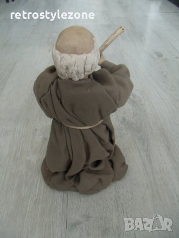 № 6222 стара фигура   - височина 26 см   - синтетика , текстил , дърво , снимка 3 - Други ценни предмети - 36691978
