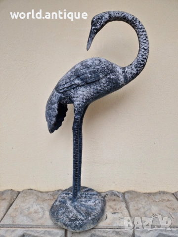 Прекрасна голяма антикварна метална фигура статуетка , снимка 3 - Статуетки - 53211244