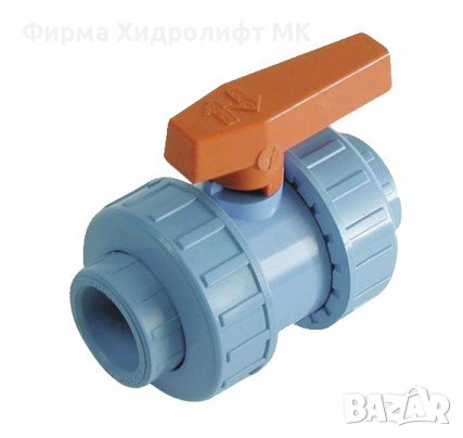 PVC Сферичен кран ø20 1/2" за пневматични инсталации PREVOST VFF20 в ...