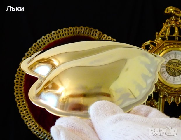 Бронзова бонбониера,купа,листо. , снимка 4 - Антикварни и старинни предмети - 37654526