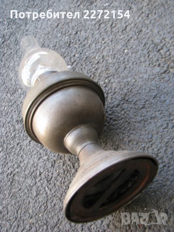 Стара газена лампа, снимка 3 - Антикварни и старинни предмети - 28610433